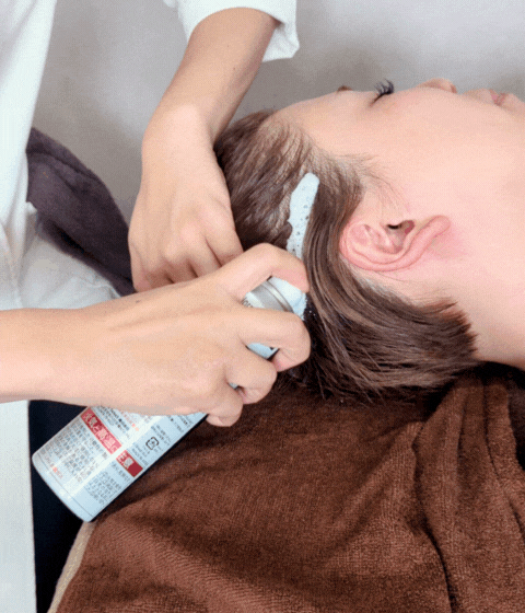 ヘッドスパの施術例